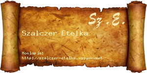 Szalczer Etelka névjegykártya